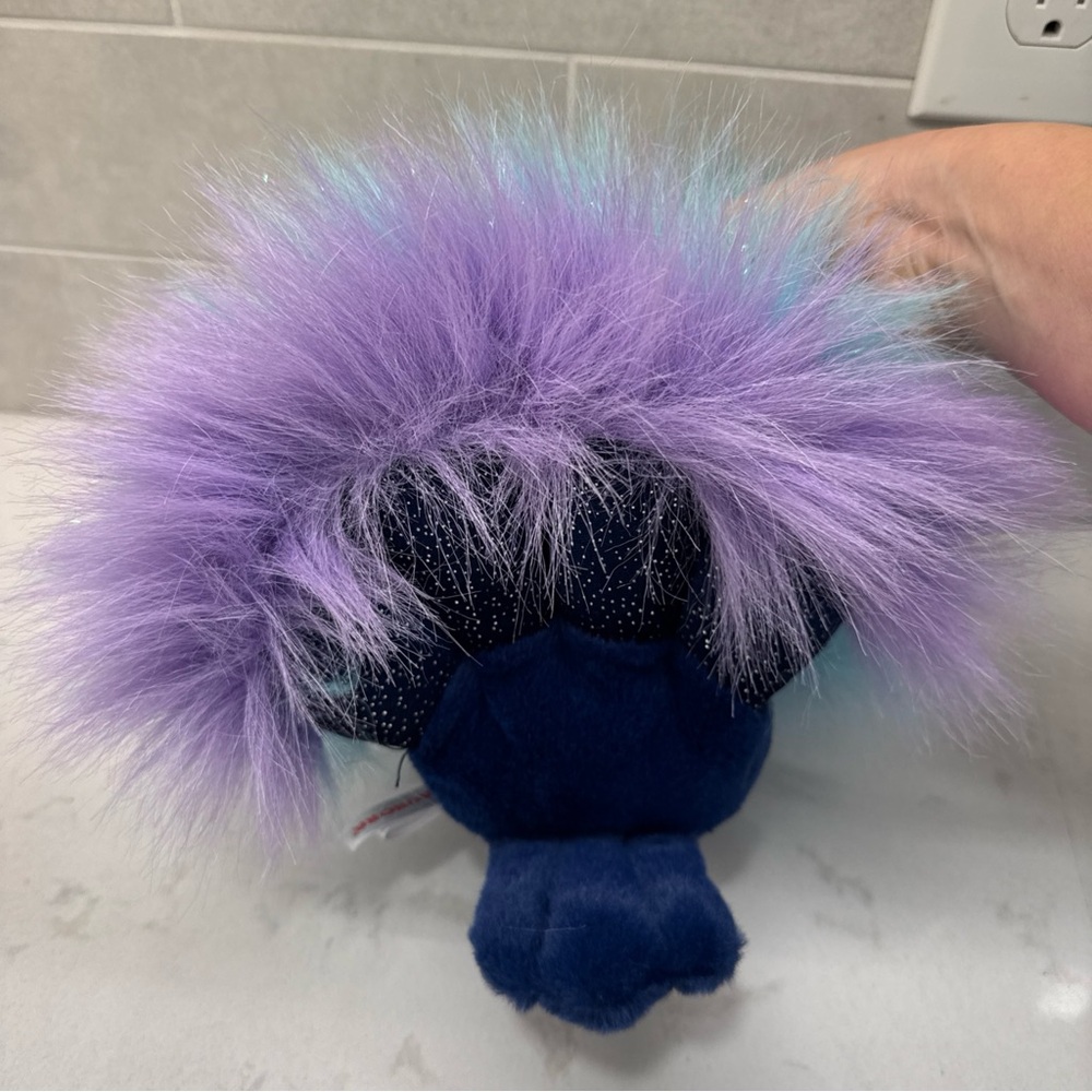 Aurora World Plush Peacock Toy with Blue and Teal Feathers 9” - Picture 5 of 9